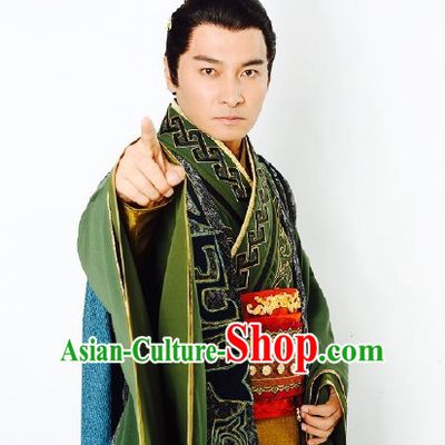 Ancient Chinese Prince Imperial Palace Garments and Helmet Complete Set