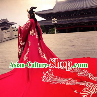 Ancient Chinese Clothing Dress Garment and Hair Accessories Complete Set for Women