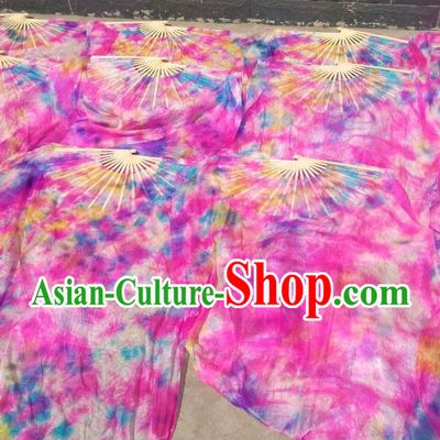 Pure Silk Chinese Color Transition Long Silk Dance Ribbon Fan