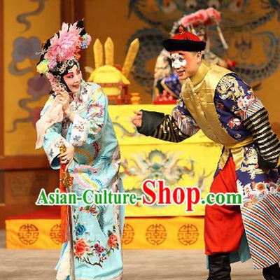 Chinese Beijing Opera Empress Costume and Hair Accessories Complete Set for Women