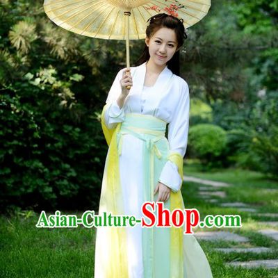 Chinese Ancient Costume and Hair Accessories Complete Set for Women