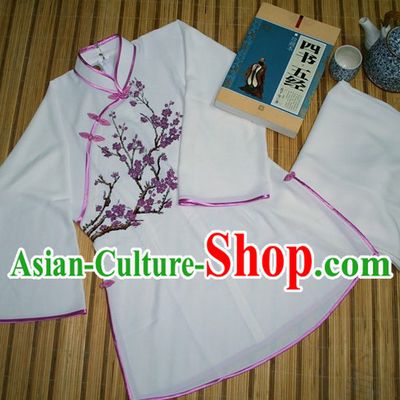 Top Chinese Traditional Mandarin Martial Arts Tai Chi Kung Fu Gong Fu Competition Championship Dresses Suits Uniforms for Women Girls