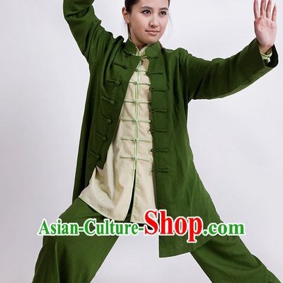 Long Chinese Traditional Mandarin Martial Arts Tai Chi Kung Fu Gong Fu Competition Championship Jacket Suits Three Pieces Uniforms for Men Women Children