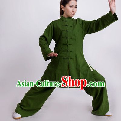 Long Chinese Traditional Mandarin Martial Arts Tai Chi Kung Fu Gong Fu Competition Championship Jacket Suits Uniforms for Men Women Children