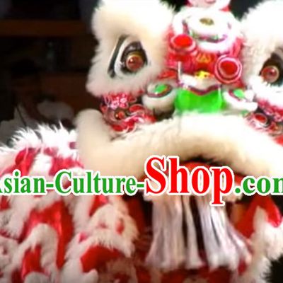 Chinese Classical Style Red Fut San Lion Dance Equipments Complete Set