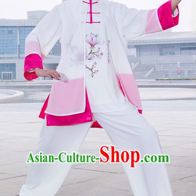 Chinese Traditional Mandarin Martial Arts Tai Chi Kung Fu Gong Fu Competition Championship Suits Uniforms for Women Children