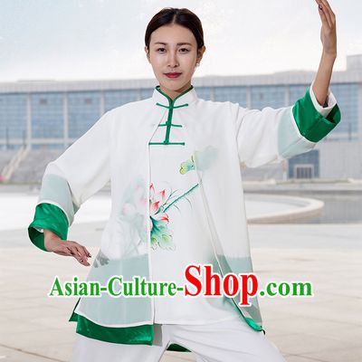 Chinese Traditional Mandarin Martial Arts Tai Chi Kung Fu Gong Fu Competition Championship Suits Uniforms for Women Children