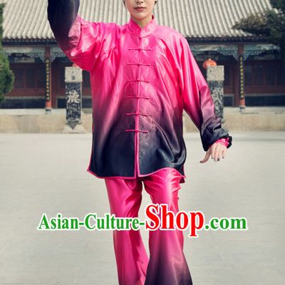 Chinese Traditional Color Changing Mandarin Martial Arts Tai Chi Kung Fu Gong Fu Competition Championship Suits Uniforms for Women Children