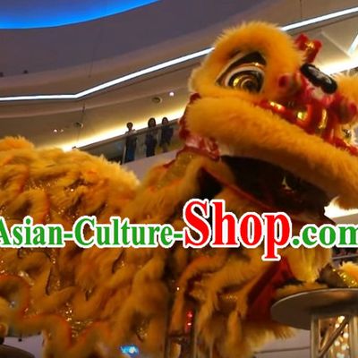 Chinese Classical Style Red Hok San Lion Dance Equipments Complete Set