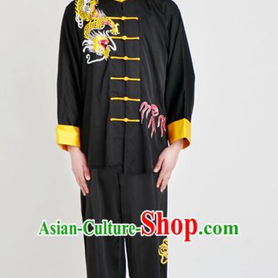Chinese Classical Style Martial Arts Summer Wear Kung Fu Embroidered Uniforms for Men Women Children
