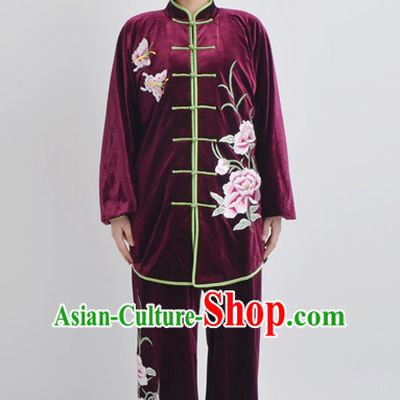 Chinese Classical Style Martial Arts Summer Wear Kung Fu Embroidered Uniforms for Men Women Children