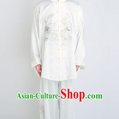 Chinese Traditional Style Martial Arts Summer Wear Kung Fu Embroidered Uniforms for Men Women Children