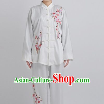 Chinese Traditional Style Martial Arts Summer Wear Kung Fu Embroidered Uniforms for Men Women Children