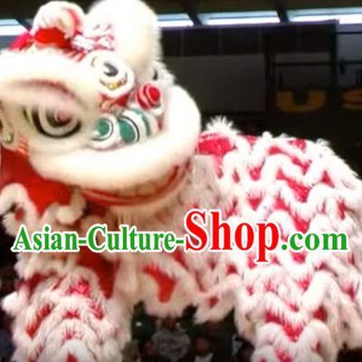 Chinese Classical Style Red Hok San Lion Dance Equipments Complete Set
