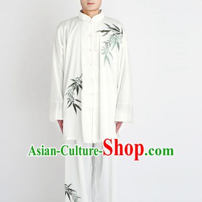 Chinese Traditional Style Martial Arts Summer Wear Kung Fu Embroidered Uniforms for Men Women Children