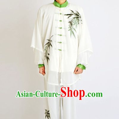 Chinese Traditional Style Martial Arts Summer Wear Kung Fu Embroidered Uniforms for Men Women Children