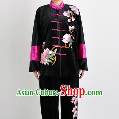 Chinese Traditional Style Martial Arts Summer Wear Kung Fu Embroidered Uniforms for Men Women Children