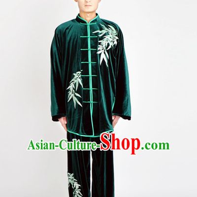 Chinese Traditional Style Martial Arts Summer Wear Kung Fu Embroidered Uniforms for Men Women Children