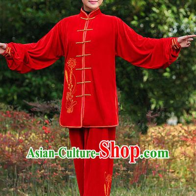 Top Tai Chi Uniforms Pants Tai Chi Suit Apparel Suits Attire Robe Kung Fu Costume Chinese Kungfu Jacket Wear Dress Uniform Clothing Taijiquan Shaolin Chi Gong Taichi Suits for Men Women Kids