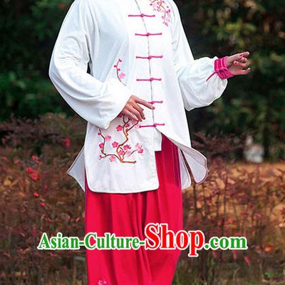 Top Tai Chi Uniforms Pants Tai Chi Suit Apparel Suits Attire Robe Kung Fu Costume Chinese Kungfu Jacket Wear Dress Uniform Clothing Taijiquan Shaolin Chi Gong Taichi Suits for Men Women Kids