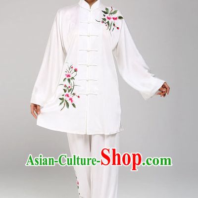 Top Tai Chi Uniforms Pants Tai Chi Suit Apparel Suits Attire Robe Kung Fu Costume Chinese Kungfu Jacket Wear Dress Uniform Clothing Taijiquan Shaolin Chi Gong Taichi Suits for Men Women Kids