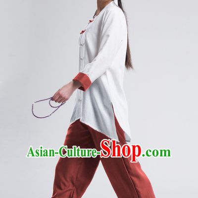 Top Tai Chi Uniforms Pants Tai Chi Suit Apparel Suits Attire Robe Kung Fu Costume Chinese Kungfu Jacket Wear Dress Uniform Clothing Taijiquan Shaolin Chi Gong Taichi Suits for Men Women Kids