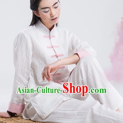 Top Tai Chi Uniforms Pants Tai Chi Suit Apparel Suits Attire Robe Kung Fu Costume Chinese Kungfu Jacket Wear Dress Uniform Clothing Taijiquan Shaolin Chi Gong Taichi Suits for Men Women Kids