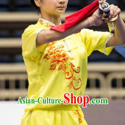Top Kung Fu Competition Uniforms Pants Suit Taekwondo Apparel Karate Suits Attire Robe Championship Costume Chinese Kungfu Jacket Wear Dress Uniform Clothing Taijiquan Shaolin Chi Gong Taichi Suits for Men Women Kids