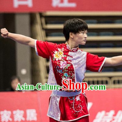 Top Kung Fu Competition Uniforms Pants Suit Taekwondo Apparel Karate Suits Attire Robe Championship Costume Chinese Kungfu Jacket Wear Dress Uniform Clothing Taijiquan Shaolin Chi Gong Taichi Suits for Men Women Kids