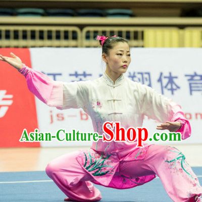 Top Kung Fu Competition Uniforms Pants Suit Taekwondo Apparel Karate Suits Attire Robe Championship Costume Chinese Kungfu Jacket Wear Dress Uniform Clothing Taijiquan Shaolin Chi Gong Taichi Suits for Men Women Kids