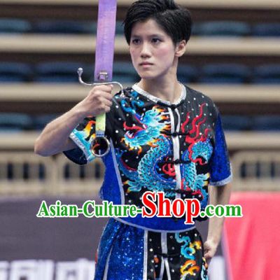 Top Kung Fu Competition Uniforms Pants Suit Taekwondo Apparel Karate Suits Attire Robe Championship Costume Chinese Kungfu Jacket Wear Dress Uniform Clothing Taijiquan Shaolin Chi Gong Taichi Suits for Men Women Kids