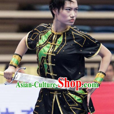 Top Kung Fu Competition Uniforms Pants Suit Taekwondo Apparel Karate Suits Attire Robe Championship Costume Chinese Kungfu Jacket Wear Dress Uniform Clothing Taijiquan Shaolin Chi Gong Taichi Suits for Men Women Kids