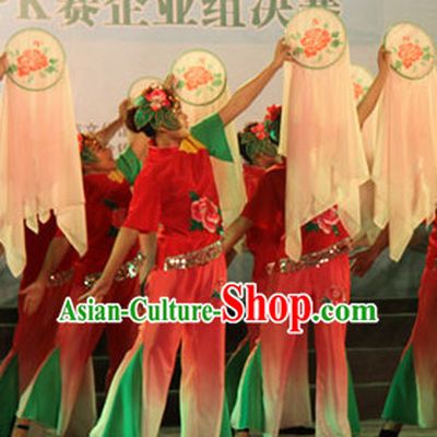 Ancient Chinese Style Long Ribbon Dance Fan