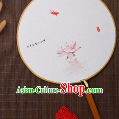 Chinese Traditional Classic Handmade Gong Shan Palace Fan Round Fan Mandarin Fan Dance Fan