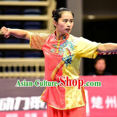 Top Kung Fu Competition Uniforms Pants Suit Taekwondo Apparel Karate Suits Attire Robe Championship Costume Chinese Kungfu Jacket Wear Dress Uniform Clothing Taijiquan Shaolin Chi Gong Taichi Suits for Men Women Kids