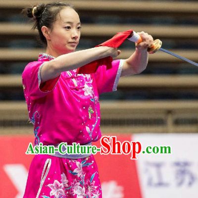 Top Kung Fu Competition Uniforms Pants Suit Taekwondo Apparel Karate Suits Attire Robe Championship Costume Chinese Kungfu Jacket Wear Dress Uniform Clothing Taijiquan Shaolin Chi Gong Taichi Suits for Men Women Kids