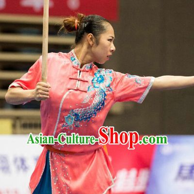 Top Kung Fu Competition Championship Uniforms Pants Suit Taekwondo Apparel Karate Suits Attire Robe Championship Costume Chinese Kungfu Jacket Wear Dress Uniform Clothing Taijiquan Shaolin Chi Gong Taichi Suits for Men Women Kids