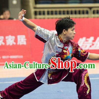 Top Kung Fu Competition Championship Uniforms Pants Suit Taekwondo Apparel Karate Suits Attire Robe Championship Costume Chinese Kungfu Jacket Wear Dress Uniform Clothing Taijiquan Shaolin Chi Gong Taichi Suits for Men Women Kids
