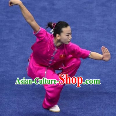 Top Kung Fu Competition Championship Uniforms Pants Suit Taekwondo Apparel Karate Suits Attire Robe Championship Costume Chinese Kungfu Jacket Wear Dress Uniform Clothing Taijiquan Shaolin Chi Gong Taichi Suits for Men Women Kids