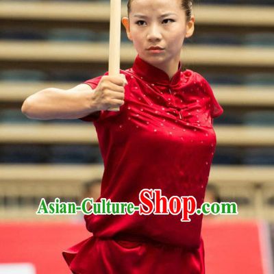 Top Kung Fu Competition Uniforms Pants Suit Taekwondo Apparel Karate Suits Attire Robe Championship Costume Chinese Kungfu Jacket Wear Dress Uniform Clothing Taijiquan Shaolin Chi Gong Taichi Suits for Men Women Kids