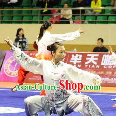 Top Color Transition Kung Fu Competition Championship Uniforms Pants Suit Taekwondo Apparel Karate Suits Attire Robe Championship Costume Chinese Kungfu Jacket Wear Dress Uniform Clothing Taijiquan Shaolin Chi Gong Taichi Suits for Men Women Kids