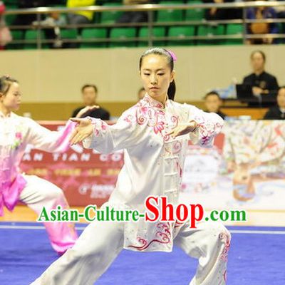 Top Qigong Kung Fu Competition Championship Uniforms Pants Suit Taekwondo Apparel Karate Suits Attire Robe Championship Costume Chinese Kungfu Jacket Wear Dress Uniform Clothing Taijiquan Shaolin Chi Gong Taichi Suits for Men Women Kids