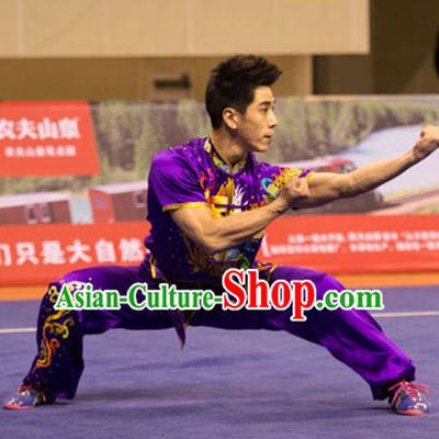 Top Kung Fu Competition Championship Uniforms Pants Suit Taekwondo Apparel Karate Suits Attire Robe Championship Costumes for Men Women Children