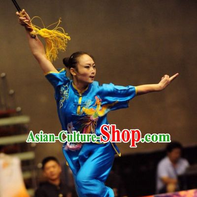 Top Kung Fu Competition Championship Uniforms Pants Suit Taekwondo Apparel Karate Suits Attire Robe Championship Costumes for Men Women Children