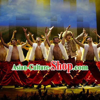 Chinese Stage Shangxi Dancing Dancewear Costumes Dancer Costumes Dance Costumes Chinese Dance Clothes Traditional Chinese Clothes Complete Set for Men Kids