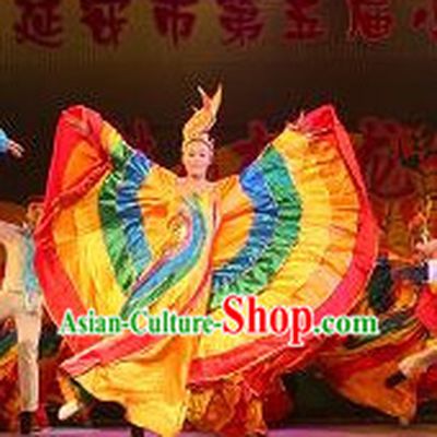 Chinese Stage Ethnic Dancing Dancewear Costumes Dancer Costumes Dance Costumes Chinese Dance Clothes Traditional Chinese Clothes Complete Set for Women Kids