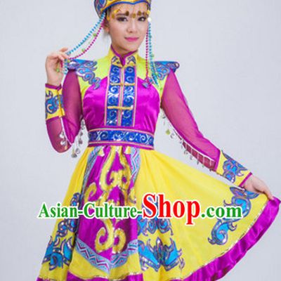 Chinese Stage Ethnic Dancewear Costumes Dancer Costumes Dance Costumes Chinese Dance Clothes Traditional Chinese Clothes Complete Set for Women Children