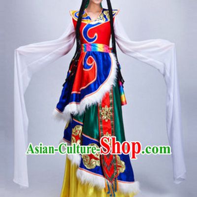 Chinese Stage Ethnic Dancewear Costumes Dancer Costumes Dance Costumes Chinese Dance Clothes Traditional Chinese Clothes Complete Set for Women Children