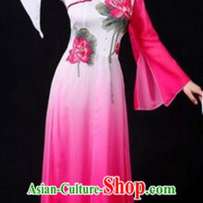 Chinese Traditional Stage Lotus Dance Dancewear Costumes Dancer Costumes Dance Costumes Clothes and Headdress Complete Set for Women