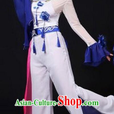 Chinese Traditional Stage Mandarin Dance Dancewear Costumes Dancer Costumes Dance Costumes Clothes and Headdress Complete Set for Women